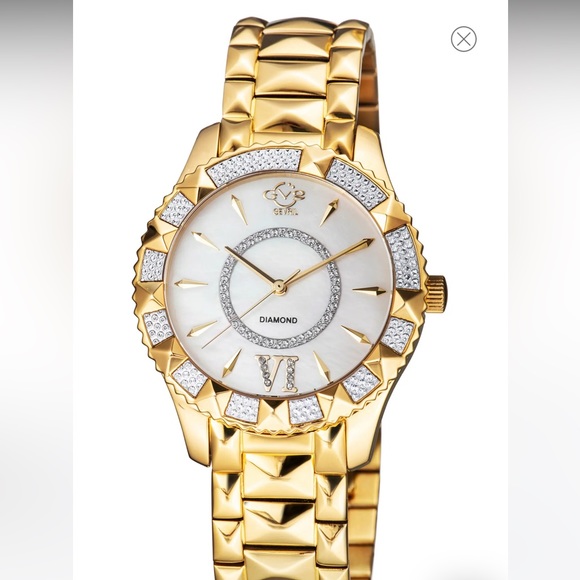 NEW W/ TAGS Women's Venice Mother of Pearl Diamond Bracelet Watch39mm